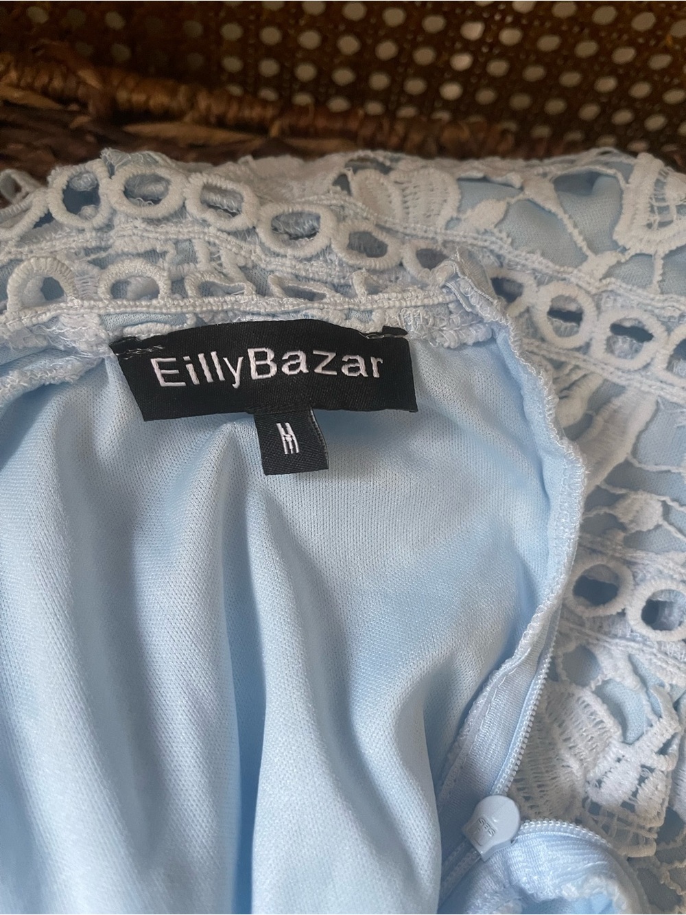 EillyBazar Light Blue Guipure Lace Cap Sleeve Sheath Cocktail Dress - Picture 4 of 6